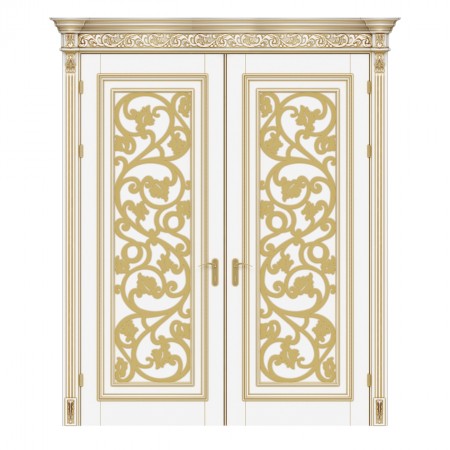  Двері подвійні  з масиву вільхи Art Deco  - Фото 1